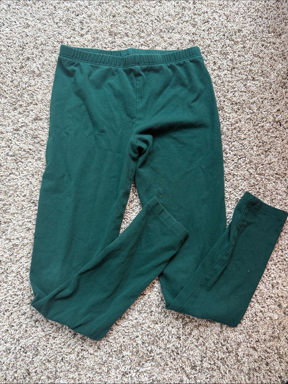 Children's Place Girls Forest Green Leggings size medium 7/8